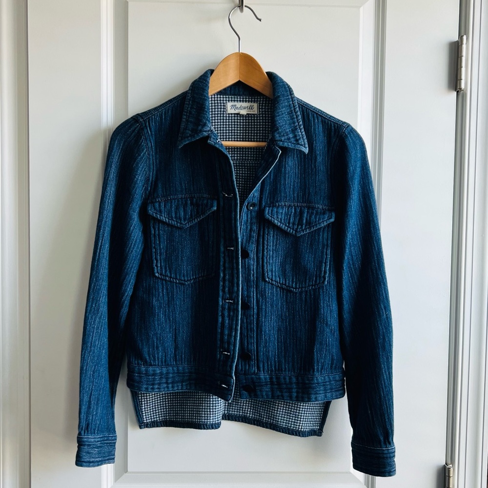 Madewell long Button down sleeve jacket shirt.